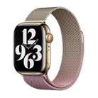 For Apple Watch Series 8 45mm Milan Gradient Loop Magnetic Buckle Watch Band(Gold Light Pink) - 1