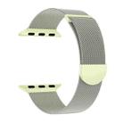 For Apple Watch Series 3 38mm Two Color Milanese Loop Magnetic Watch Band(Starlight Green) - 2