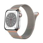 For Apple Watch 42mm Two Color Milanese Loop Magnetic Watch Band(Starlight Orange) - 1