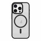 For iPhone 14 Pro Metal Button Skin Feel Matte MagSafe Shockproof Phone Case(Black) - 1