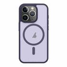 For iPhone 11 Pro Max Metal Button Skin Feel Matte MagSafe Shockproof Phone Case(Purple) - 1