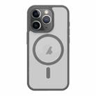 For iPhone 11 Pro Max Metal Button Skin Feel Matte MagSafe Shockproof Phone Case(Grey) - 1