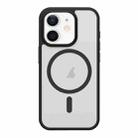 For iPhone 11 Metal Button Skin Feel Matte MagSafe Shockproof Phone Case(Black) - 1