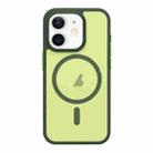 For iPhone 11 Metal Button Skin Feel Matte MagSafe Shockproof Phone Case(Green) - 1