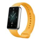 For Honor Band 9 Solid Color Silicone Watch Band(Yellow) - 1