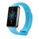 For Honor Band 9 Solid Color Silicone Watch Band(Sky Blue) - 1
