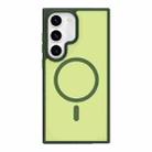 For Samsung Galaxy S21 5G Metal Button Skin Feel Matte MagSafe Shockproof Phone Case(Green) - 1