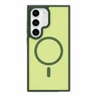 For Samsung Galaxy S21+ 5G Metal Button Skin Feel Matte MagSafe Shockproof Phone Case(Green) - 1