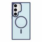 For Samsung Galaxy S21+ 5G Metal Button Skin Feel Matte MagSafe Shockproof Phone Case(Lavender Grey) - 1