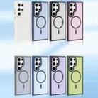 For Samsung Galaxy S21 Ultra 5G Metal Button Skin Feel Matte MagSafe Shockproof Phone Case(White) - 2