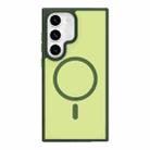 For Samsung Galaxy S23 5G Metal Button Skin Feel Matte MagSafe Shockproof Phone Case(Green) - 1