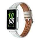 For Samsung Galaxy Fit 3 Woolen Leather Watch Band(Light Green) - 1