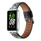 For Samsung Galaxy Fit 3 Woolen Leather Watch Band(Black) - 1