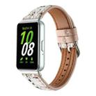 For Samsung Galaxy Fit 3 Woolen Leather Watch Band(Light Pink) - 1