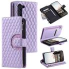 For Samsung Galaxy S23 5G Glitter Lattice Zipper Wallet Leather Phone Case(Purple) - 1