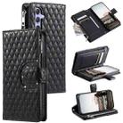 For Samsung Galaxy S23 FE 5G Glitter Lattice Zipper Wallet Leather Phone Case(Black) - 1