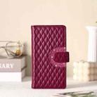 For Google Pixel 9 Pro XL Glitter Lattice Zipper Wallet Leather Phone Case(Wine Red) - 2