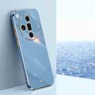 For OPPO Find X7 5G XINLI Straight 6D Plating Gold Edge TPU Phone Case(Celestial Blue) - 1
