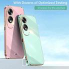 For OPPO A60 4G XINLI Straight 6D Plating Gold Edge TPU Phone Case(Mint Green) - 2