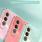 For OPPO K12 XINLI Straight 6D Plating Gold Edge TPU Phone Case(Pink) - 3