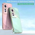 For OPPO Reno11 F XINLI Straight Edge 6D Electroplate TPU Phone Case(Mint Green) - 2