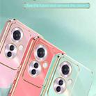 For OPPO Reno11 F XINLI Straight Edge 6D Electroplate TPU Phone Case(Mint Green) - 3