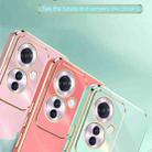 For OPPO Reno11 F XINLI Straight Edge 6D Electroplate TPU Phone Case(Pink) - 3