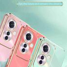 For OPPO Reno11 F XINLI Straight 6D Plating Gold Edge TPU Phone Case(White) - 3