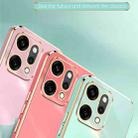 For OPPO Reno14 Pro 5G Global XINLI Straight Edge 6D Electroplate TPU Phone Case(Cherry Purple) - 3