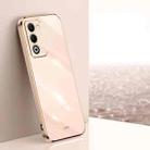 For OPPO A5 4G / A5 5G Global XINLI Straight Edge 6D Electroplate TPU Phone Case(Pink) - 1