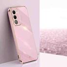 For OPPO A5 4G / A5 5G Global XINLI Straight Edge 6D Electroplate TPU Phone Case(Cherry Purple) - 1