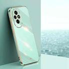 For Honor 200 XINLI Straight 6D Plating Gold Edge TPU Phone Case(Mint Green) - 1