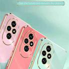 For Honor 200 XINLI Straight 6D Plating Gold Edge TPU Phone Case(Pink) - 3