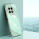 For OnePlus 13 XINLI Straight 6D Plating Gold Edge TPU Phone Case(Mint Green) - 1