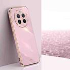 For Realme 12+ XINLI Straight Edge 6D Electroplate TPU Phone Case(Cherry Purple) - 1