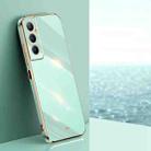 For Realme C65 XINLI Straight Edge 6D Electroplate TPU Phone Case(Mint Green) - 1