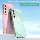 For Realme C65 XINLI Straight 6D Plating Gold Edge TPU Phone Case(White) - 2