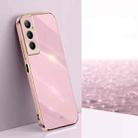 For Realme C65 XINLI Straight Edge 6D Electroplate TPU Phone Case(Cherry Purple) - 1