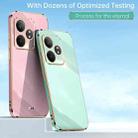 For Realme GT Neo6 XINLI Straight 6D Plating Gold Edge TPU Phone Case(Mint Green) - 2