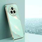 For Realme 14 Pro+ XINLI Straight Edge 6D Electroplate TPU Phone Case(Mint Green) - 1