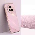 For Realme 14 Pro+ XINLI Straight Edge 6D Electroplate TPU Phone Case(Cherry Purple) - 1