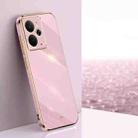 For Realme 14 5G Global XINLI Straight Edge 6D Electroplate TPU Phone Case(Cherry Purple) - 1