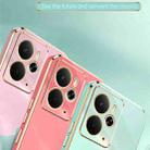 For Realme 14 5G Global XINLI Straight Edge 6D Electroplate TPU Phone Case(Black) - 3