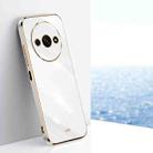 For Xiaomi Redmi A3 XINLI Straight 6D Plating Gold Edge TPU Phone Case(White) - 1