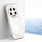 For Xiaomi 14 Ultra 5G XINLI Straight Edge 6D Electroplate TPU Phone Case(White) - 1