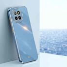 For Xiaomi Civi 4 Pro XINLI Straight Edge 6D Electroplate TPU Phone Case(Celestial Blue) - 1