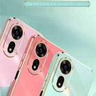 For Huawei Nova 12 SE XINLI Straight 6D Plating Gold Edge TPU Phone Case(Mint Green) - 3