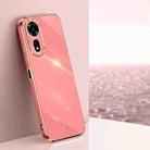 For Huawei Nova 12 SE XINLI Straight 6D Plating Gold Edge TPU Phone Case(Hawthorn Red) - 1