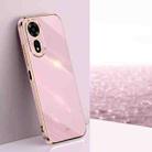 For Huawei Nova 12 SE XINLI Straight 6D Plating Gold Edge TPU Phone Case(Cherry Purple) - 1