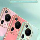 For Huawei Pura 70 Ultra XINLI Straight 6D Plating Gold Edge TPU Phone Case(Mint Green) - 3